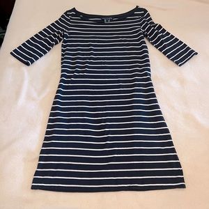 French Connection Navy White Stripe Cotton Dress size 4